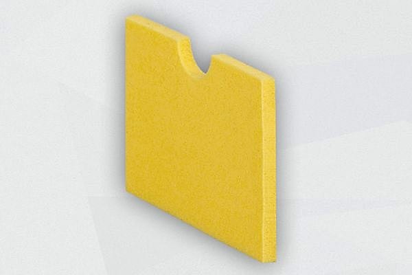 Gelbe Platte Schwingungsisolierungen stehend