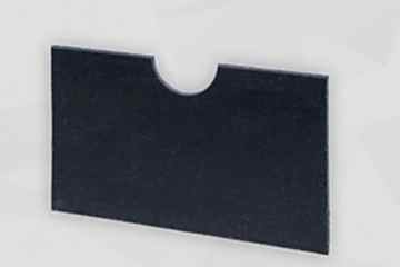 Schwarze Schwerfolienplatte stehend