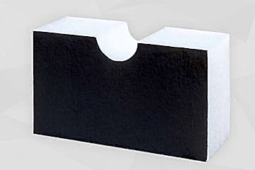 Weiße Polyestervliesplatte mit schwarzer Folienoberfläche