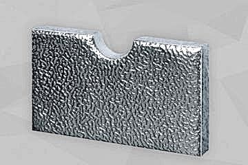 Weiße Glasfasermatte mit einer geprägten Aluminiumfolie
